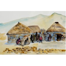 Hütten in Lesotho